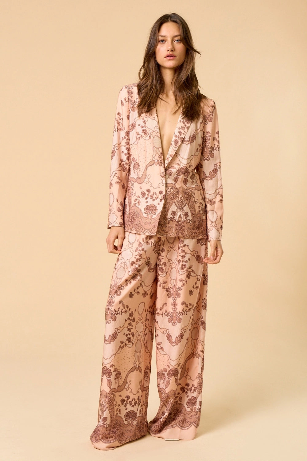 Vintage Lace Print Bottoms