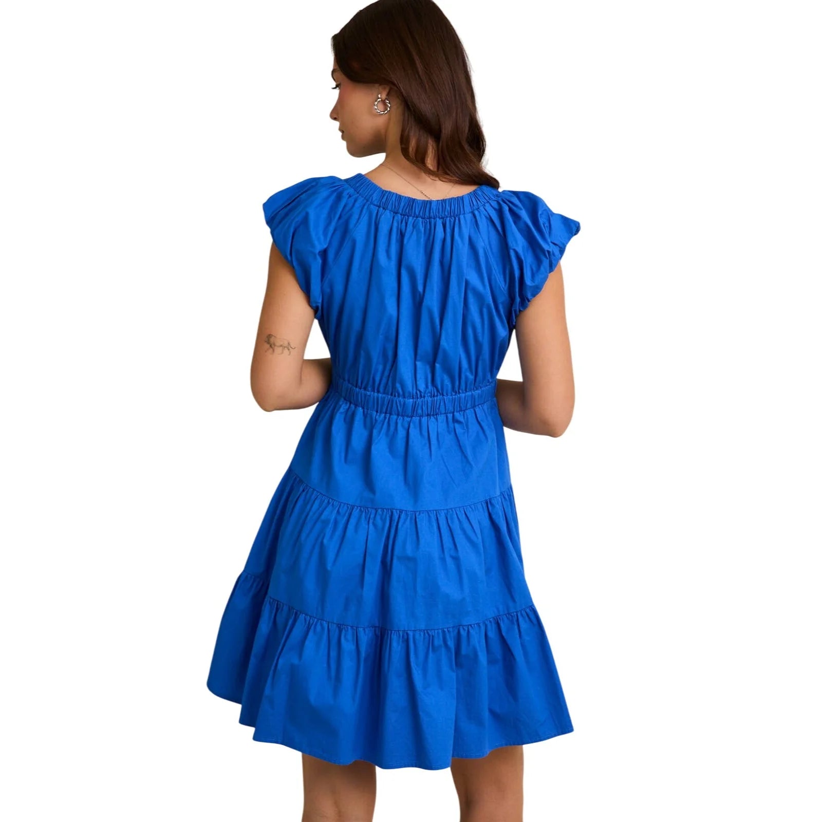 V-Neck Bow Detail Game Day Dress