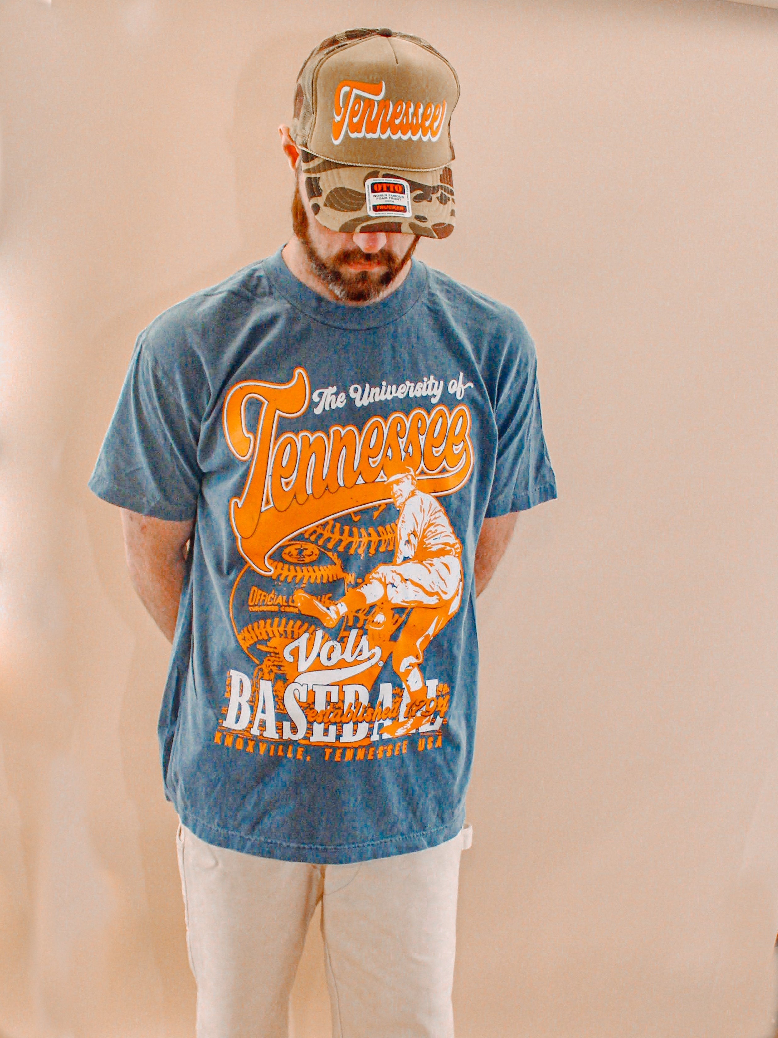 Underground Original Design: Tennessee Volunteers Baseball Vintage Oversized TShirt
