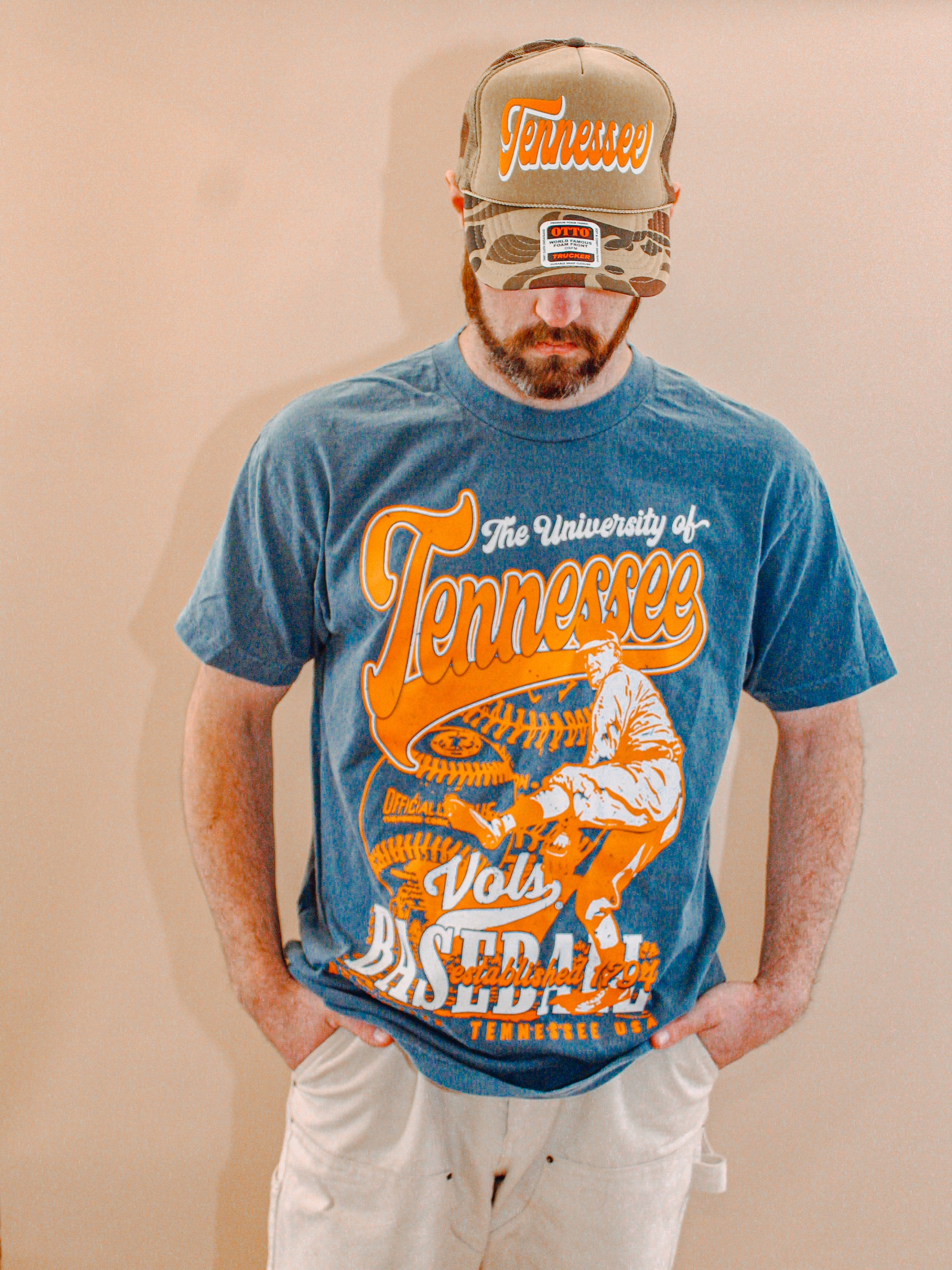 Underground Original Design: Tennessee Volunteers Baseball Vintage Oversized TShirt