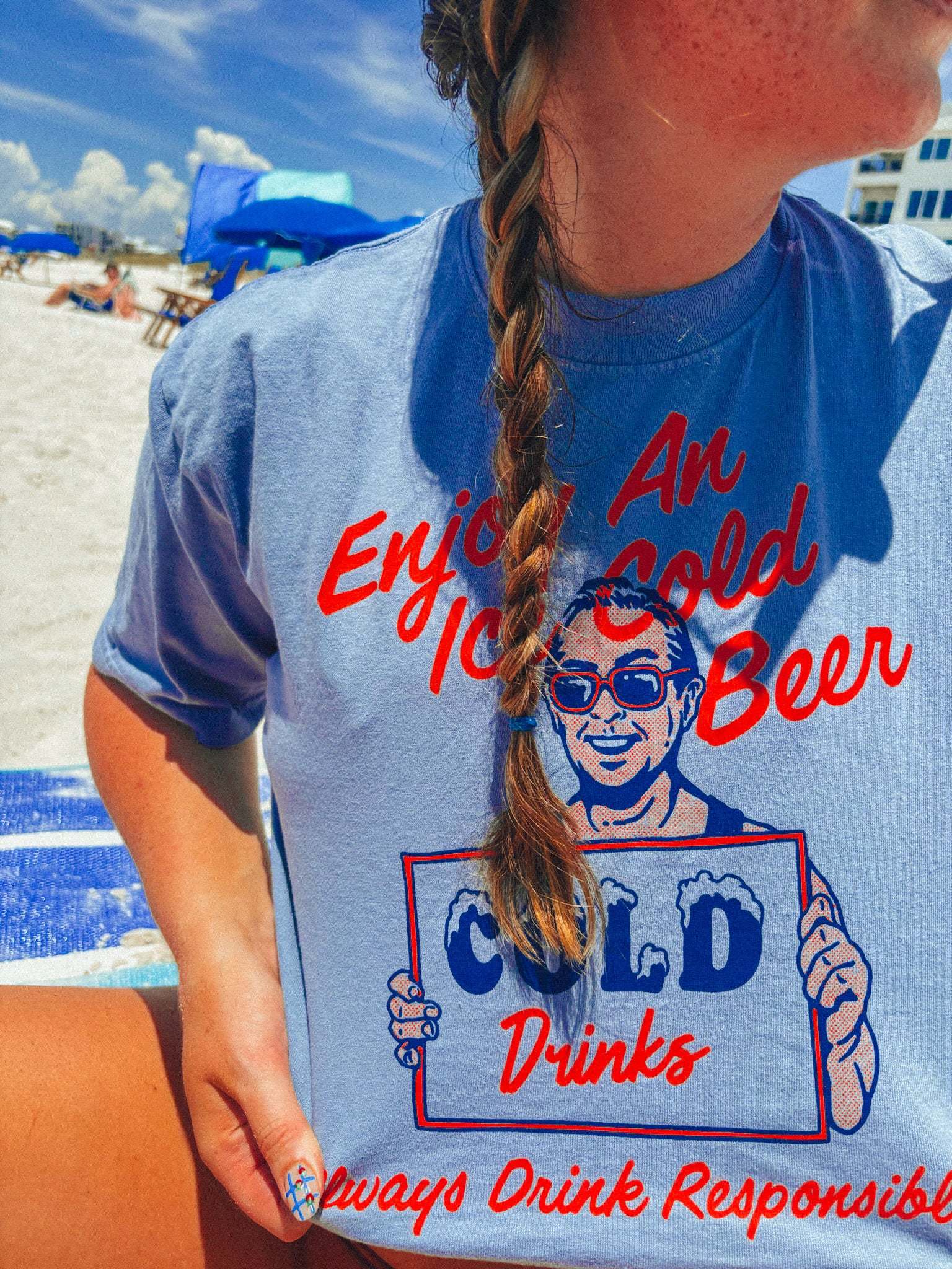 Underground Original Design: Enjoy an Iced Cold Beer Cropped TShirt