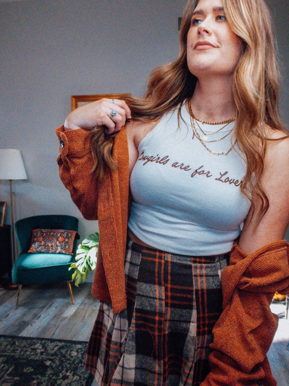 Underground Original Design: Cowgirls are for Lovers Micro-Ribbed Tank