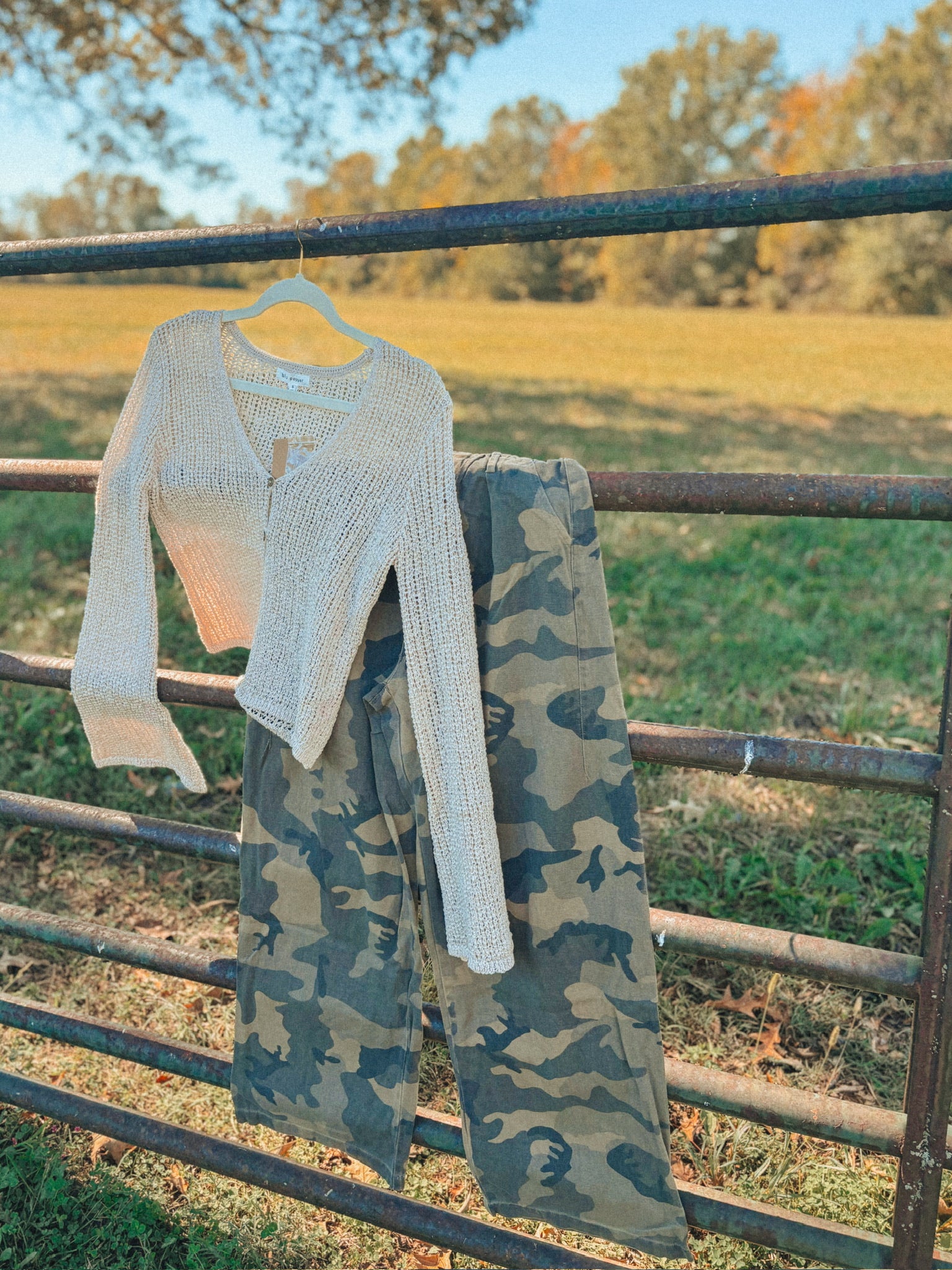 Bell Sleeve Crocheted Cardigan