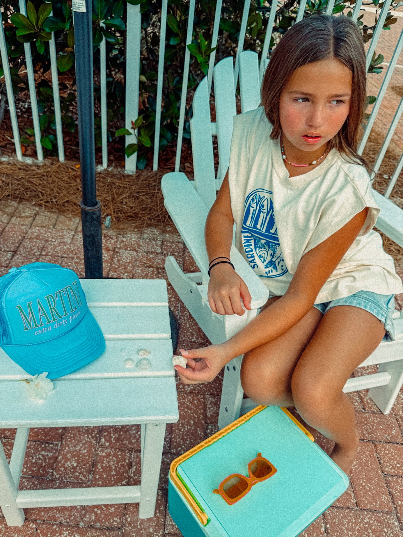 Underground Original Design: Salty Sardines Vintage Cropped Muscle Tank