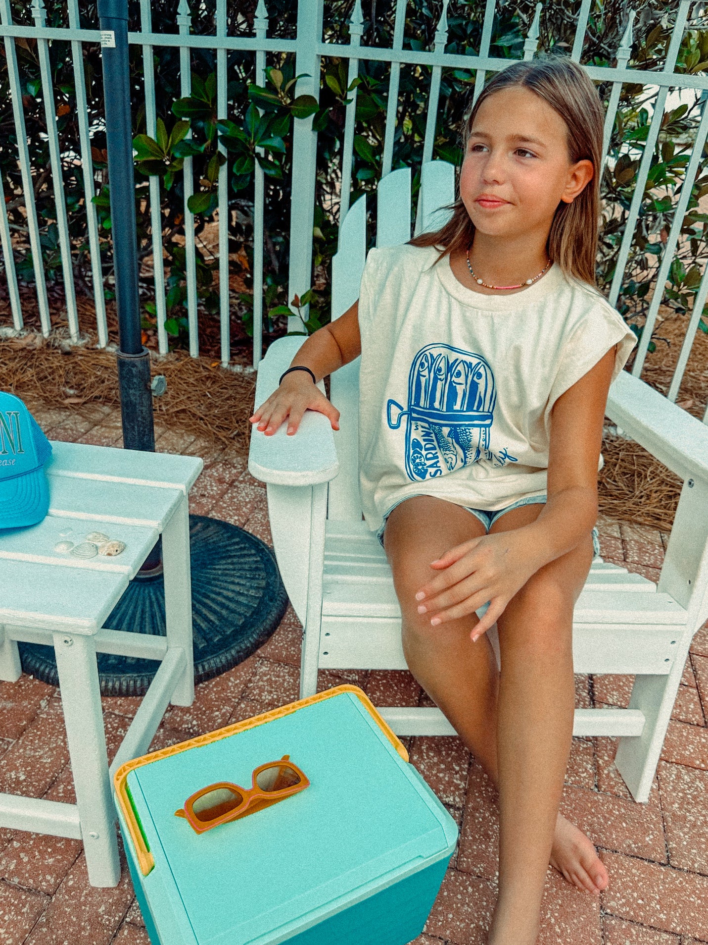 Underground Original Design: Salty Sardines Vintage Cropped Muscle Tank