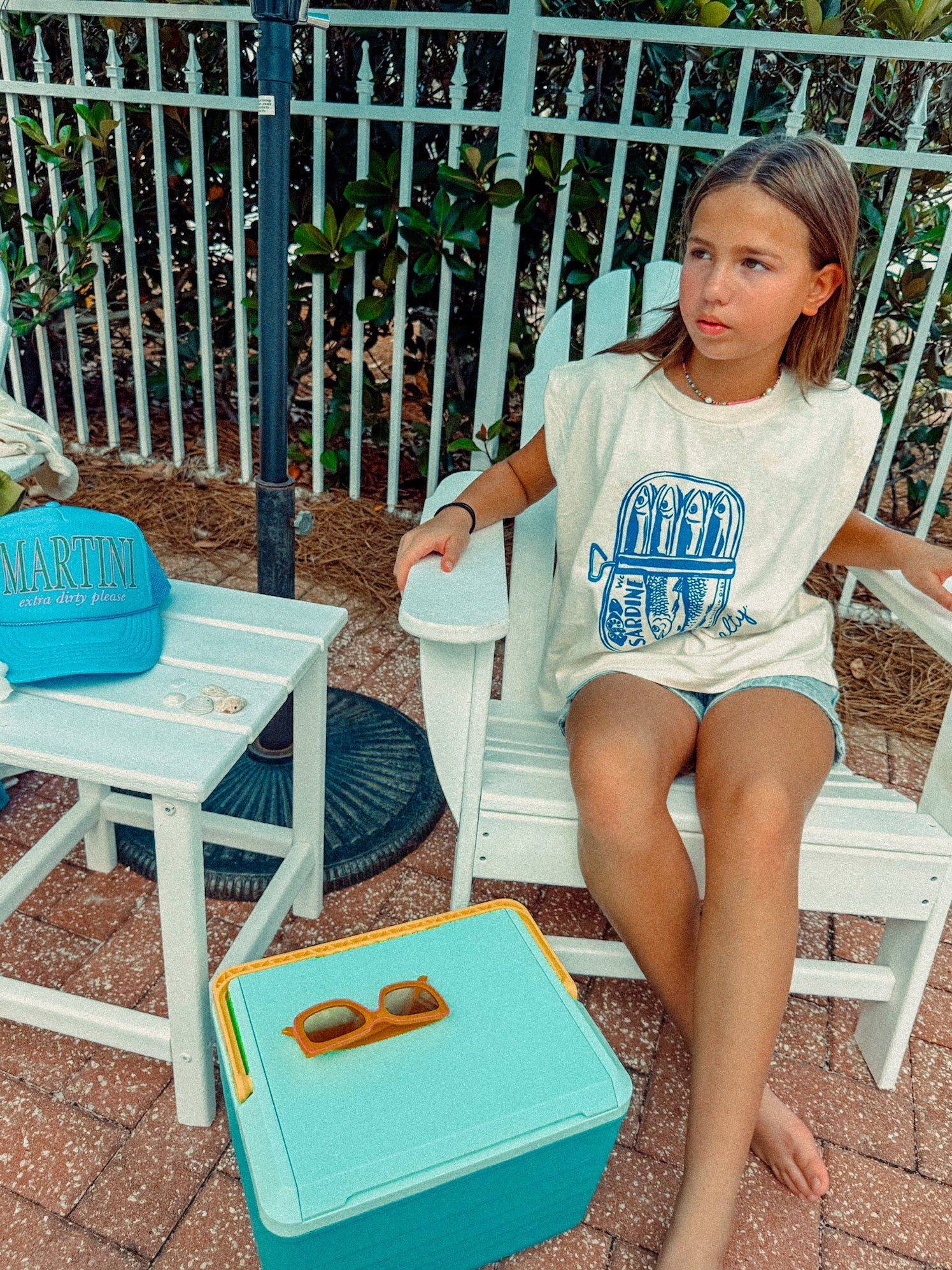 Underground Original Design: Salty Sardines Vintage Cropped Muscle Tank