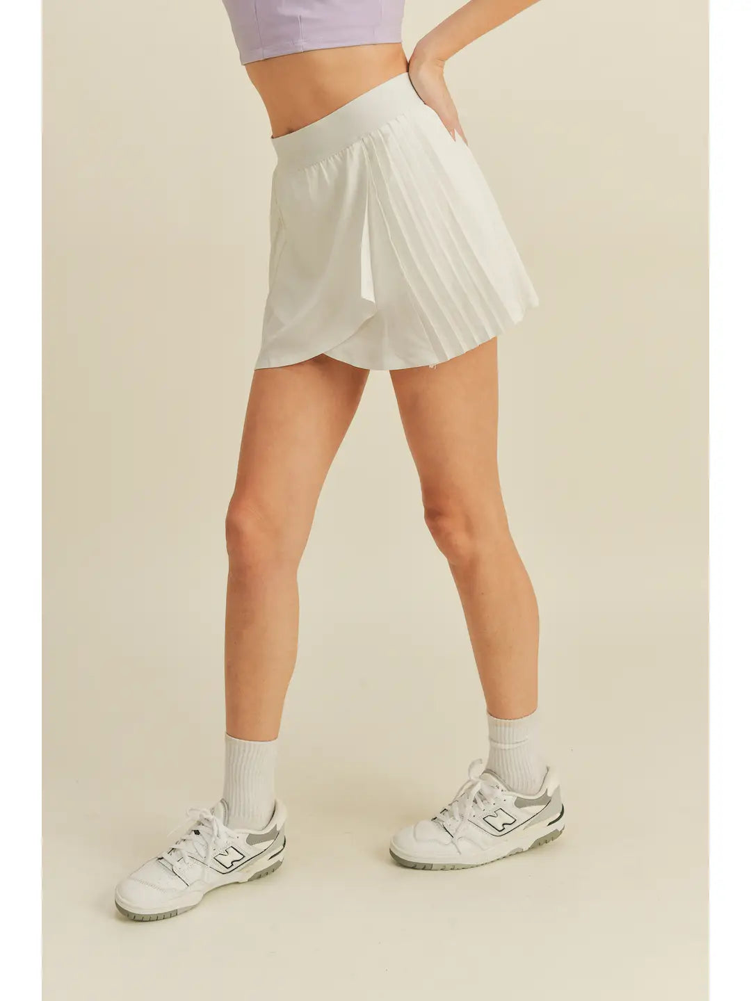 Pleated Tennis Wrap Skirt