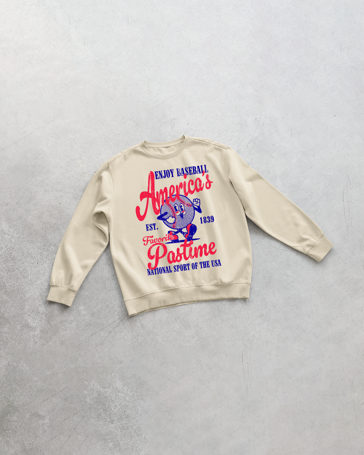 Underground Original Design: Enjoy Baseball, America's Favorite Oversized 90's Sweatshirt