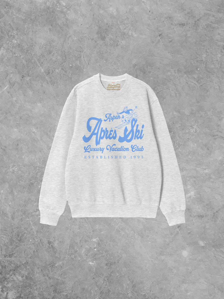 Underground Original Design: Apres Ski Vacation Club Boxy Cotton 90's Sweatshirt