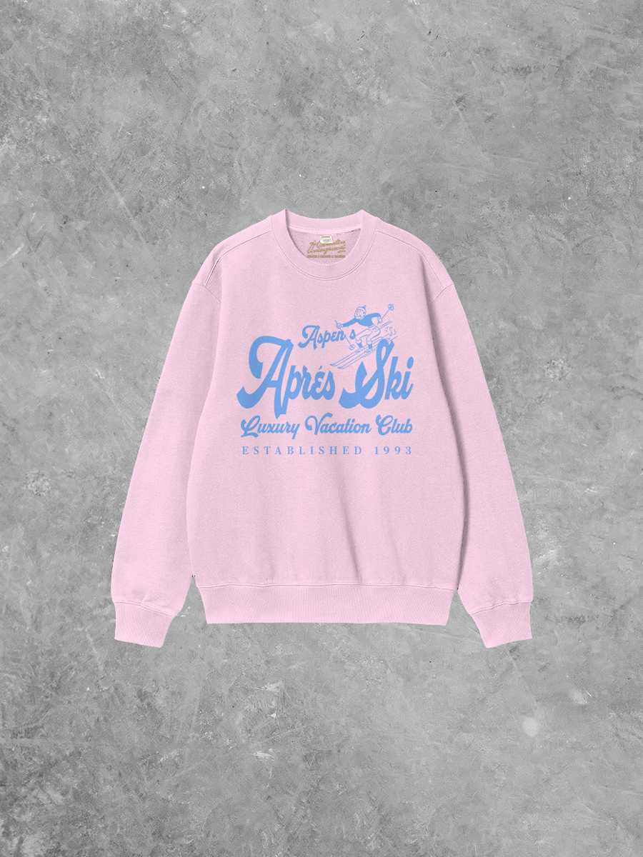 Underground Original Design: Apres Ski Vacation Club Boxy Cotton 90's Sweatshirt