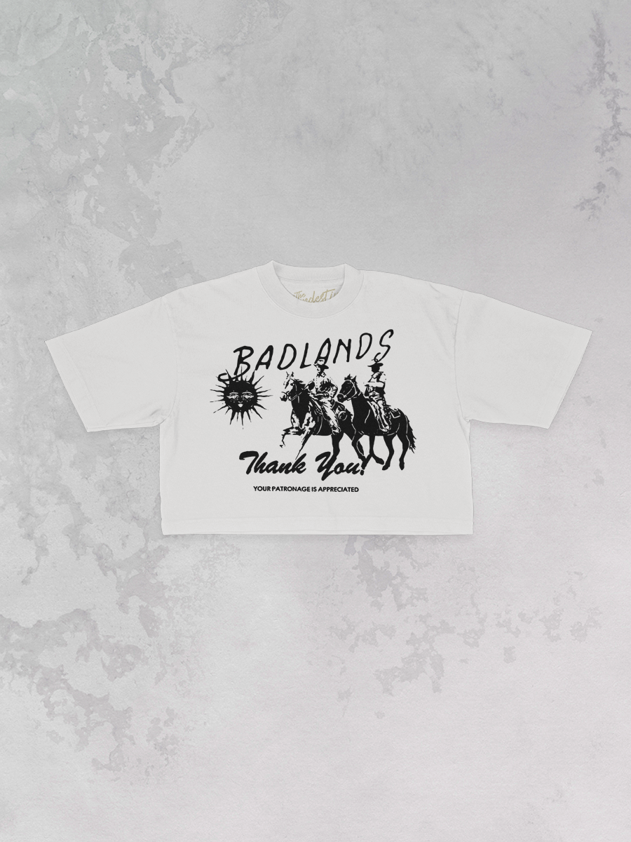 Underground Original Design: Badlands Thank You, Western Cropped TShirt
