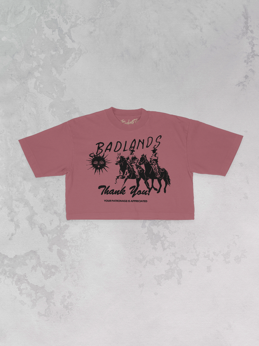 Underground Original Design: Badlands Thank You, Western Cropped TShirt