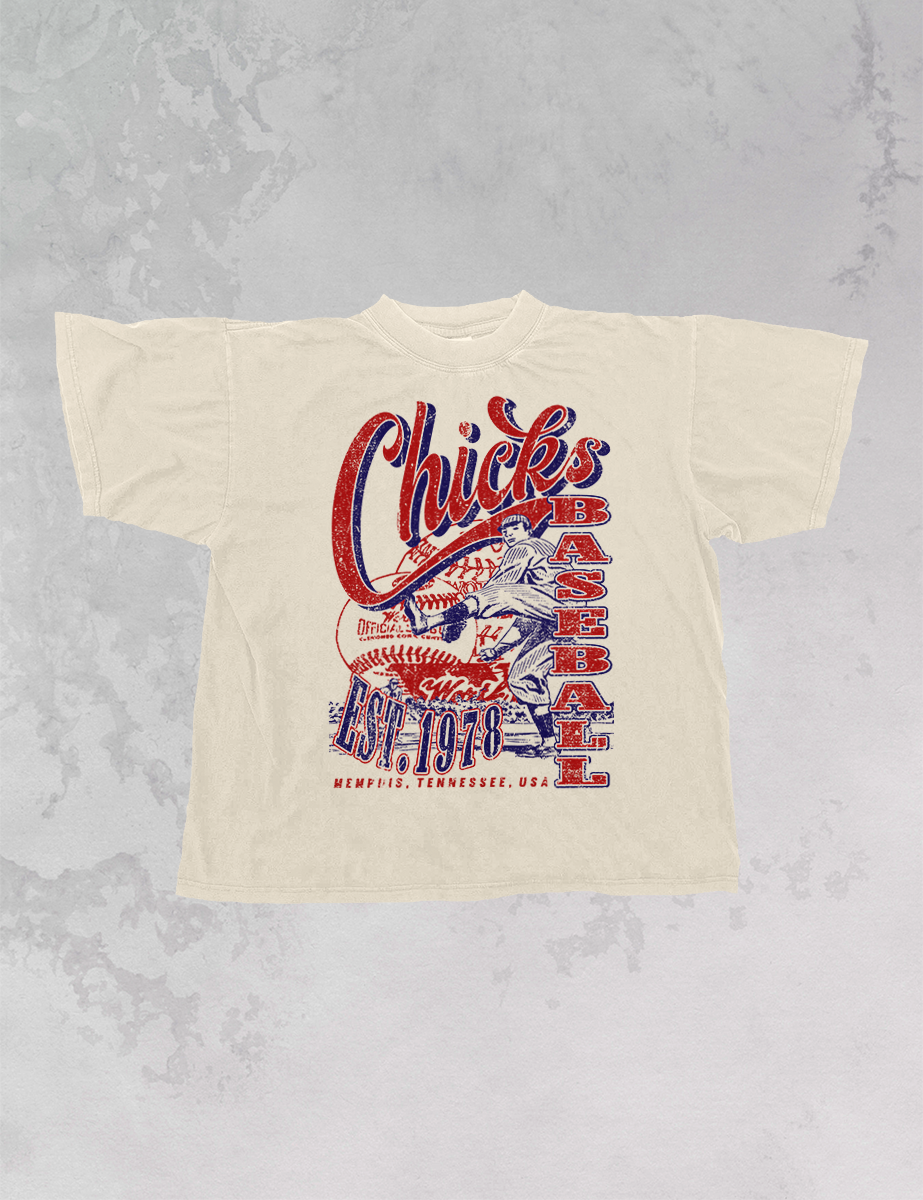 Underground Original Design:Chicks Baseball Oversized TShirt