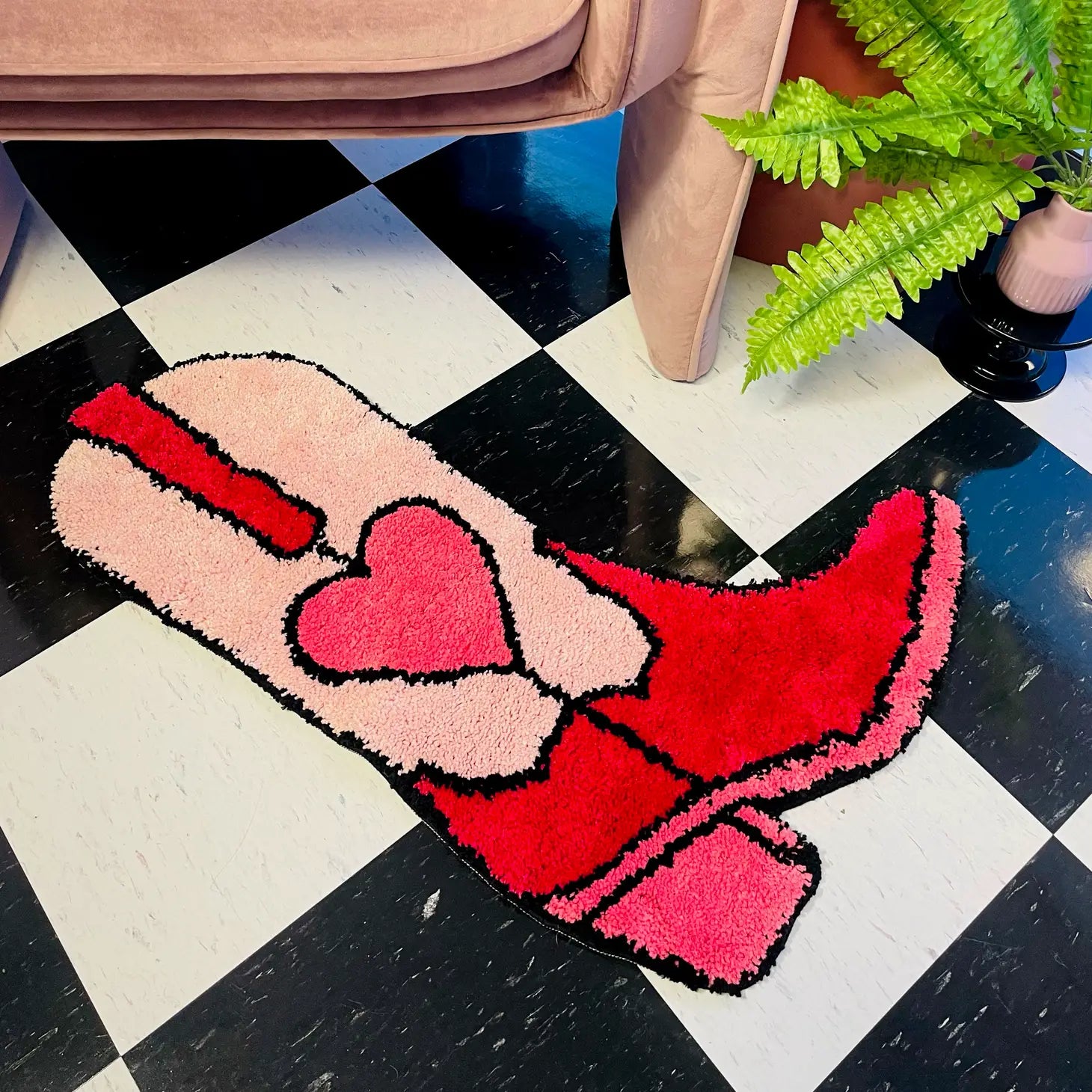 Cowboy Boot Western Non-Slip Rug