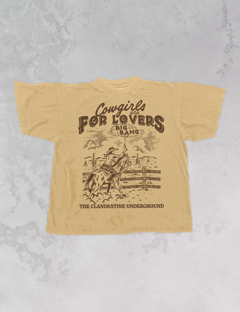 Underground Original Design: Cowgirls are for Lovers Oversized TShirt