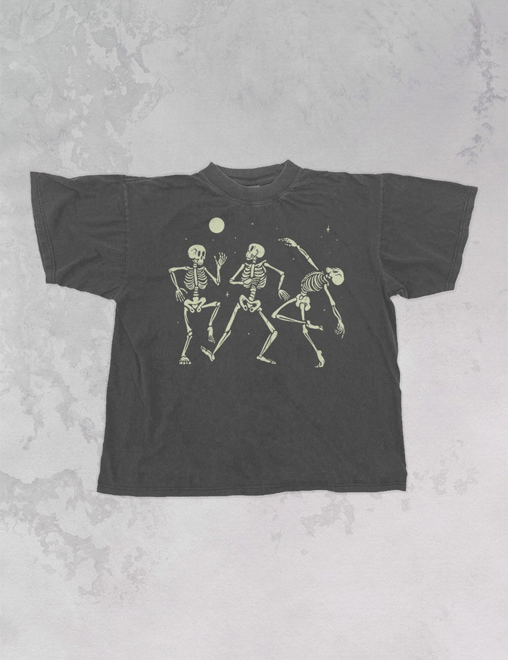 Underground Original Design: Dancing Skeletons Under a Moon Oversized TShirt
