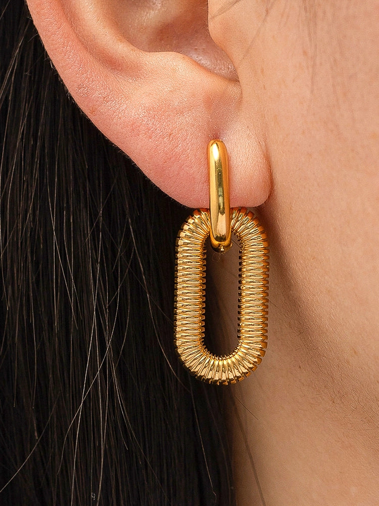 Kate Double Hoop Gold Plated Earrings