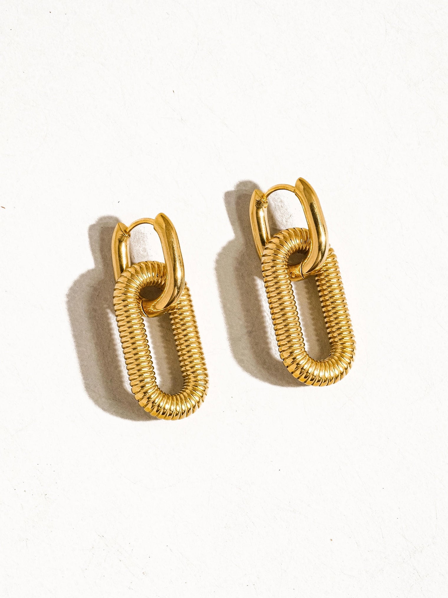 Kate Double Hoop Gold Plated Earrings