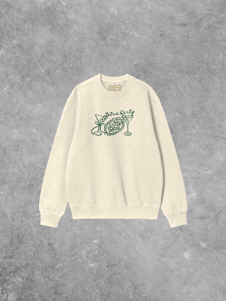 Underground Original Design: Extra Dirty Martini, Boxy Cotton 90's Sweatshirt