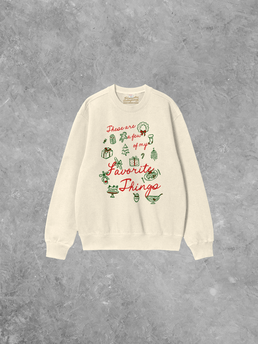Underground Original Design: A Few of My Favorite Things, Holiday Boxy Cotton Sweatshirt