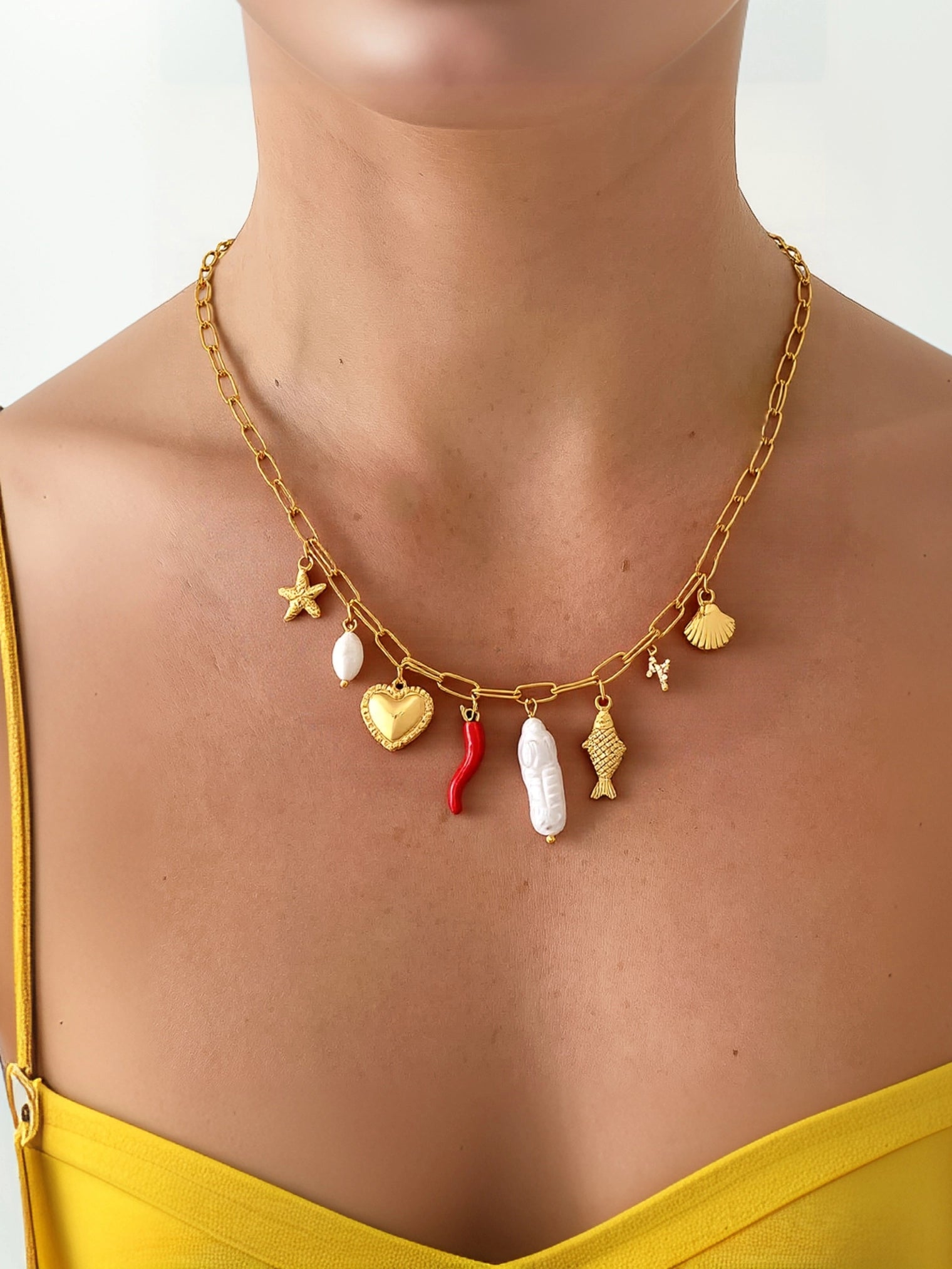 Filigrane Ocean Charm Necklace