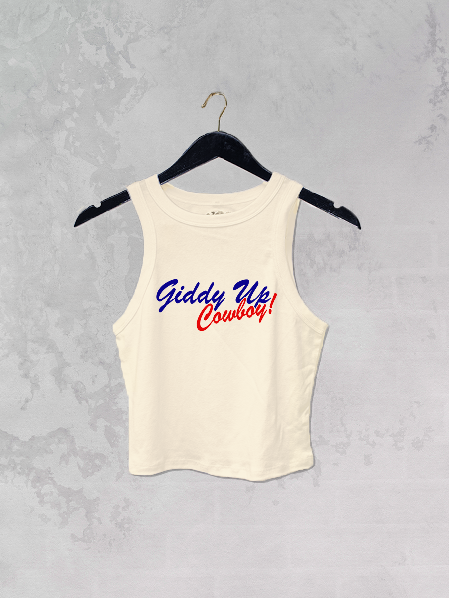 Underground Original Design: Giddy Up Cowboy Darlin' Western Micro-Ribbed Tank
