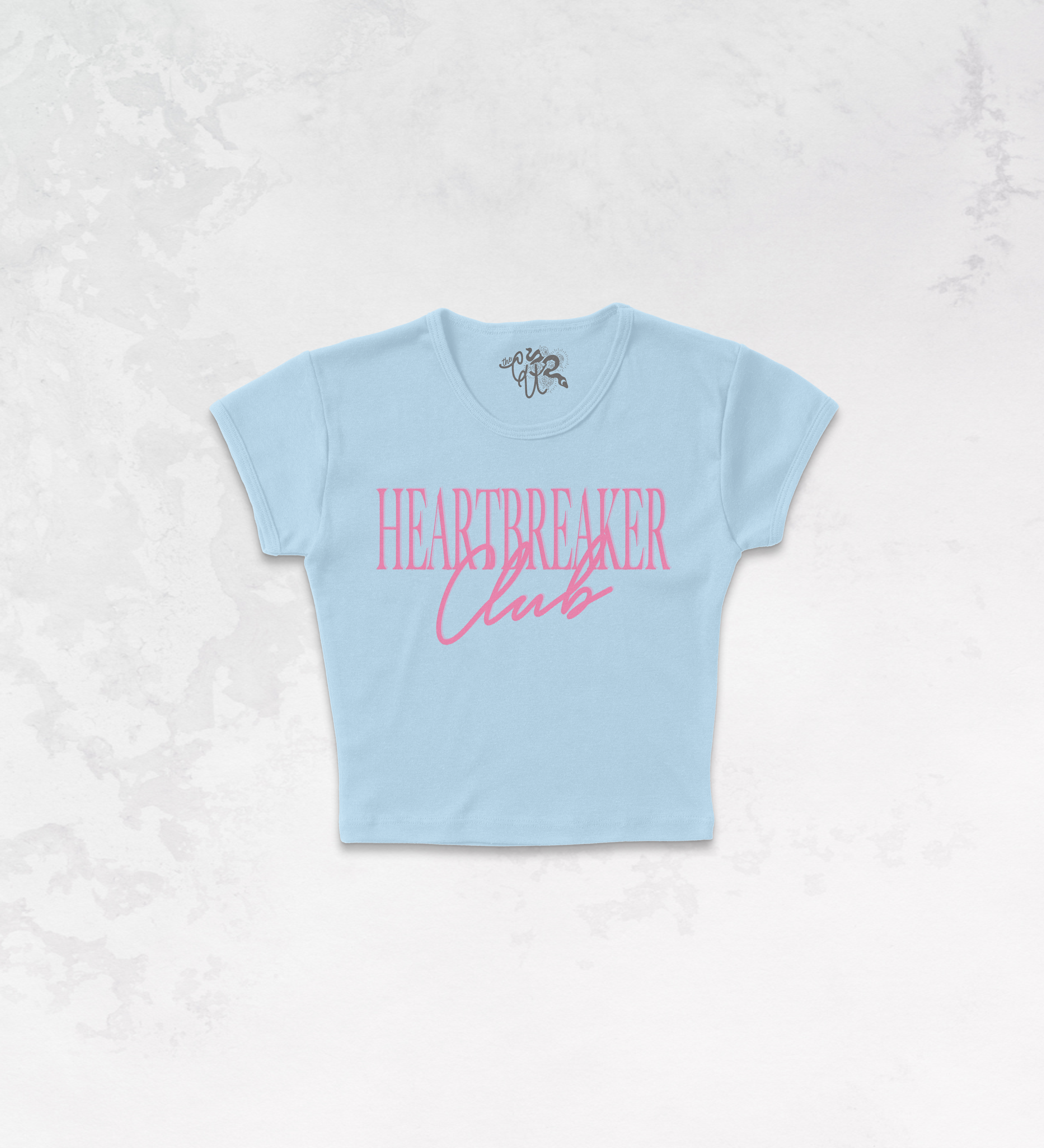 Underground Original Design: Heartbreaker Club Micro-Ribbed Cropped Baby Tee