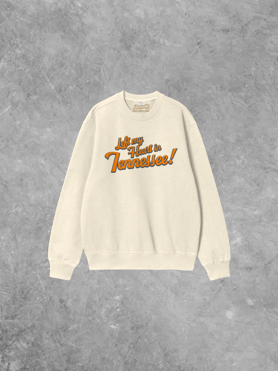 Underground Original Design: Left My Heart in Tennessee, Sports Boxy Cotton Sweatshirt
