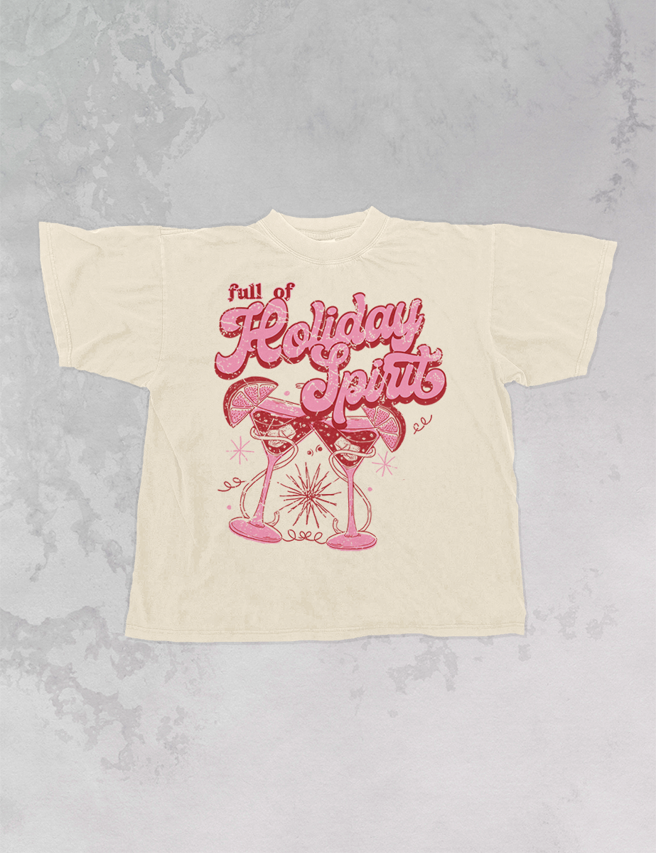 Underground Original Design: Full of Holiday Spirit, Christmas Oversized T-Shirt