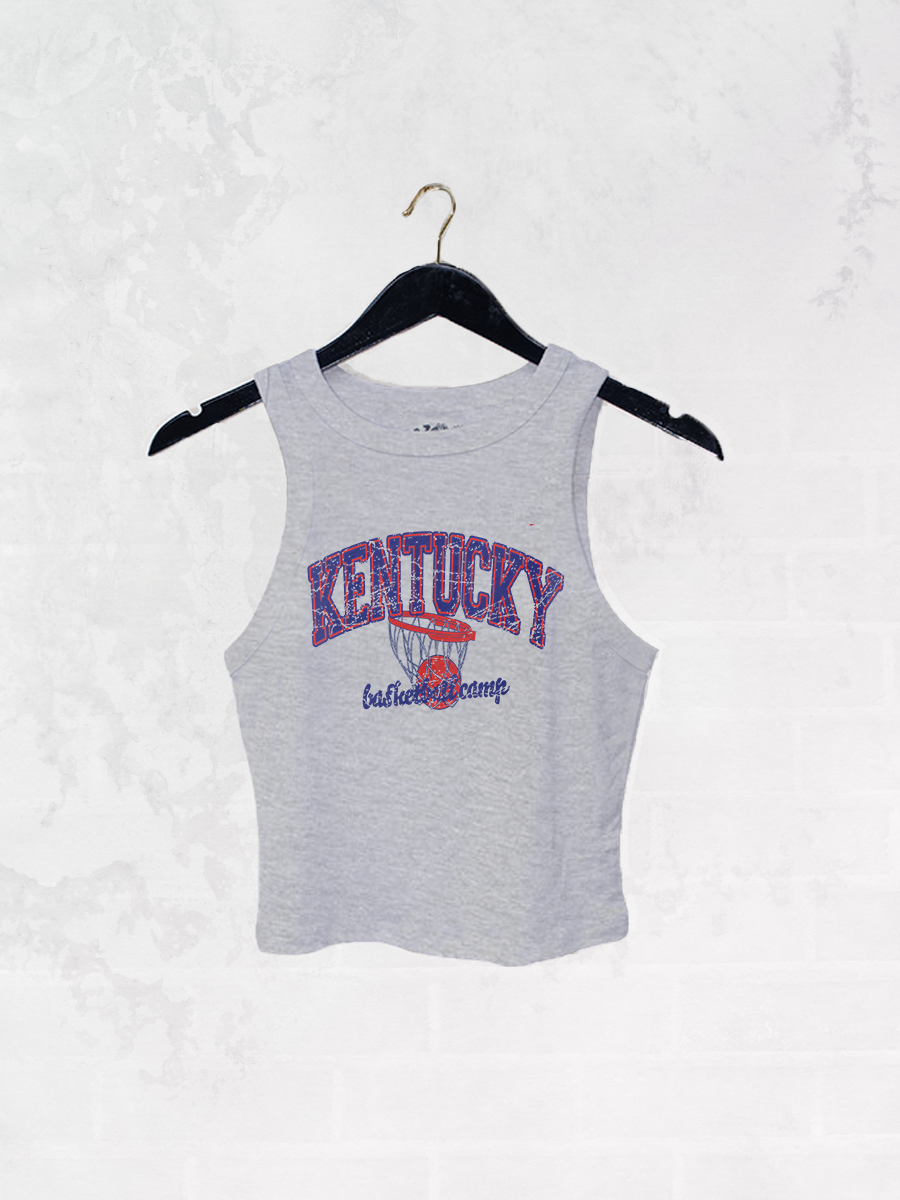 Underground Original Design: Kentucky Basketball Camp Micro-Ribbed Cropped Tank