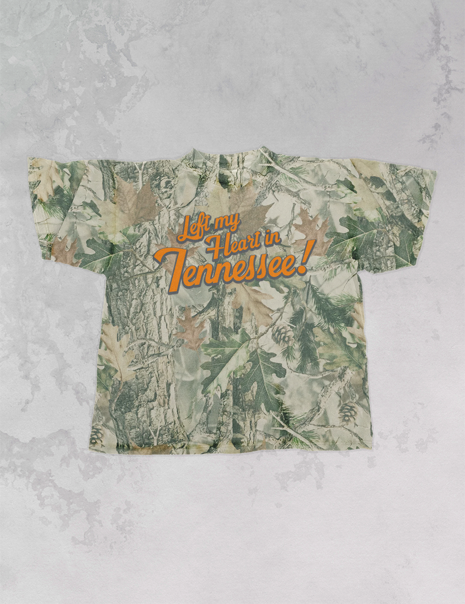 Underground Original Design: Camo Left My Heart in Tennessee, Country Boxy Cotton TShirt