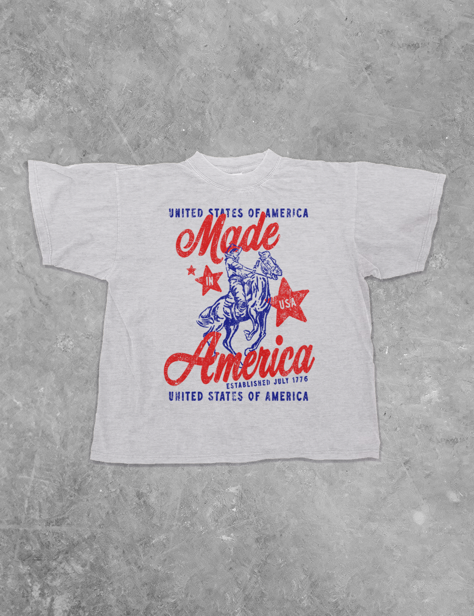 Underground Original Design: Made in America, Western Boxy Cotton TShirt