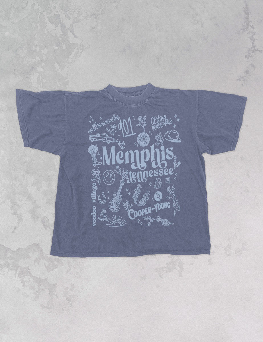 Underground Original Design: Memphis Tennessee Oversized Graphic Tee