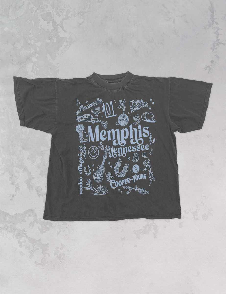 Underground Original Design: Memphis Tennessee Oversized Graphic Tee