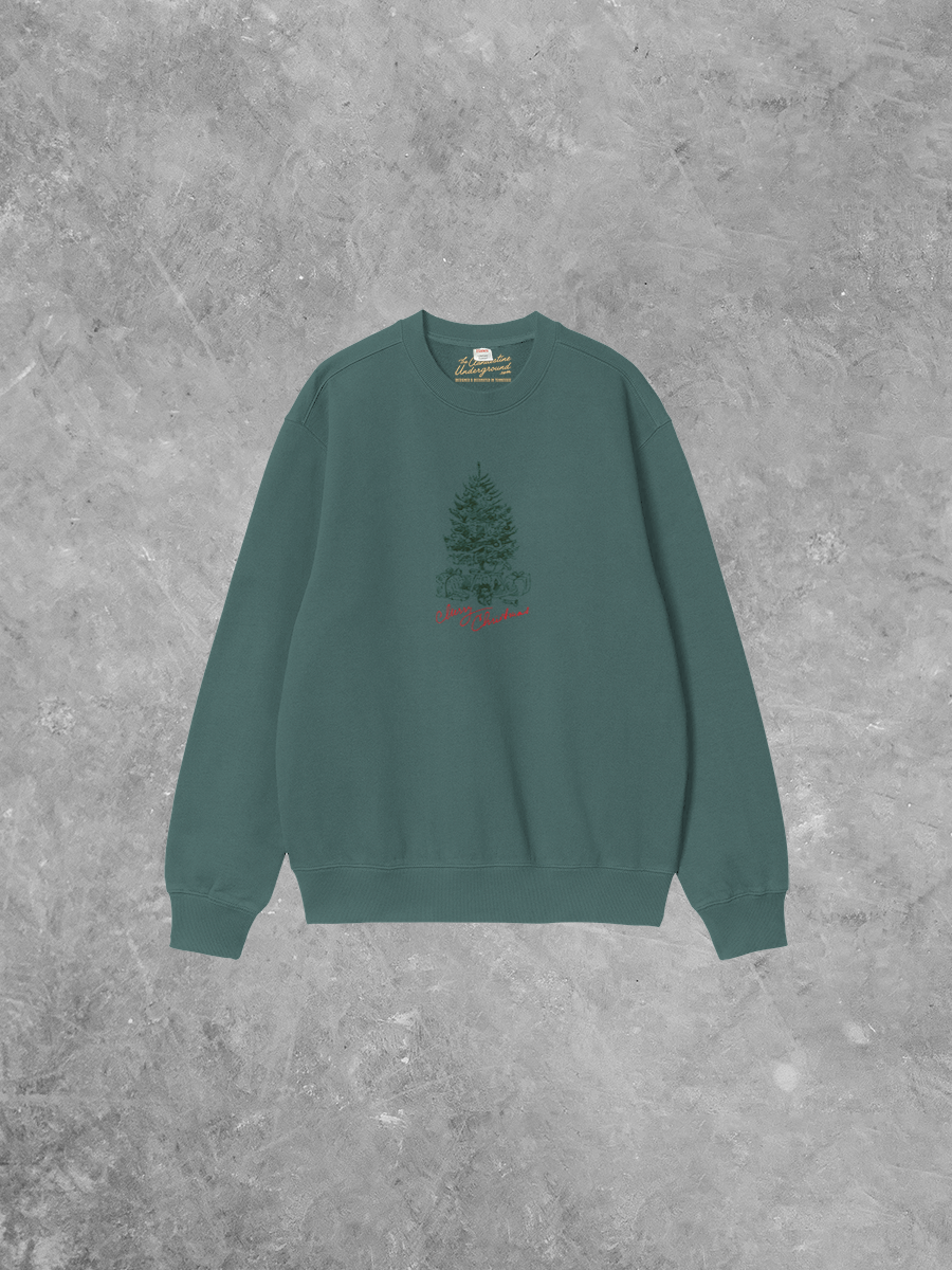 Underground Original Design: Merry Christmas, Tree Boxy Cotton 90's Sweatshirt