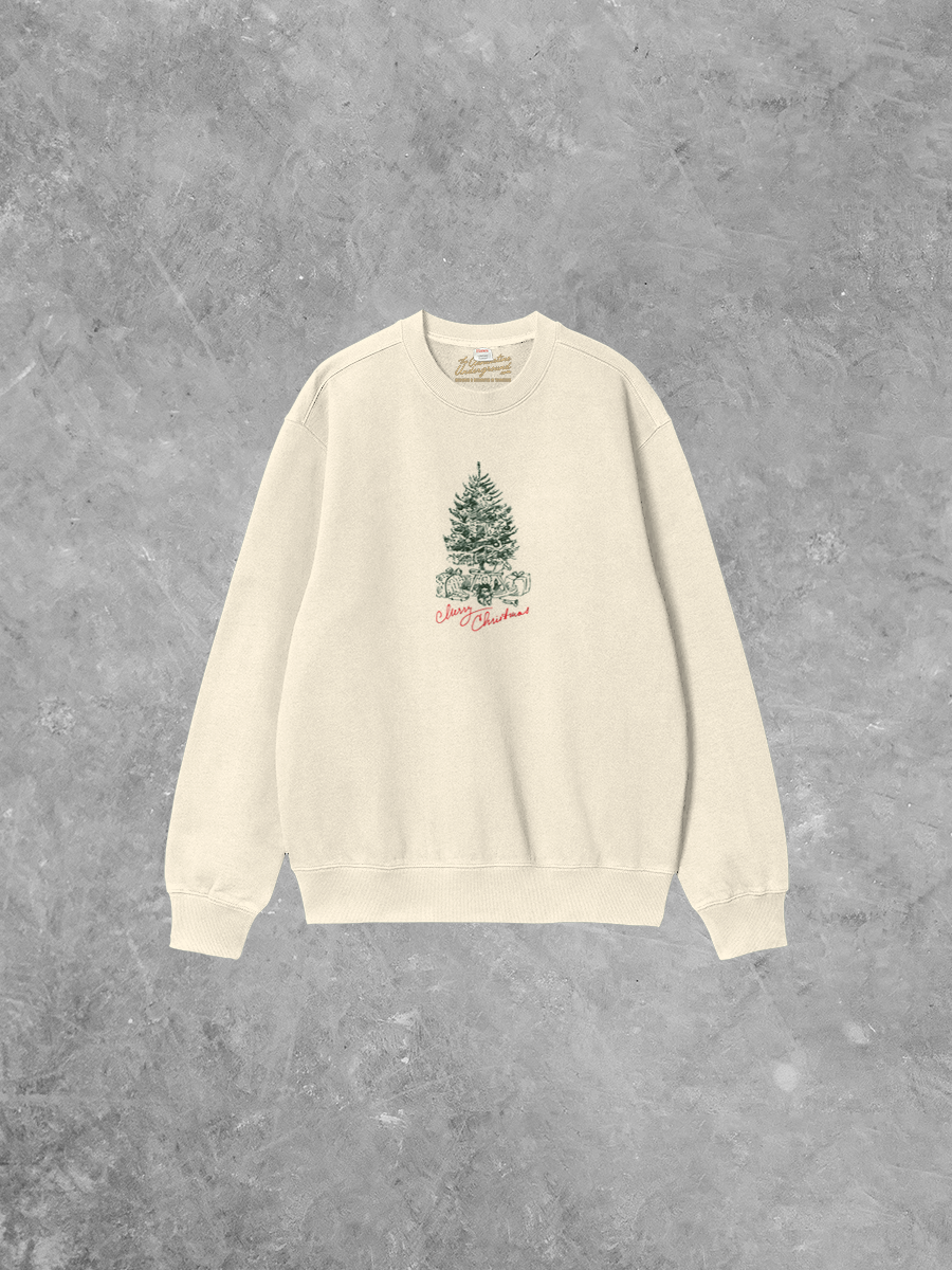Underground Original Design: Merry Christmas, Tree Boxy Cotton 90's Sweatshirt