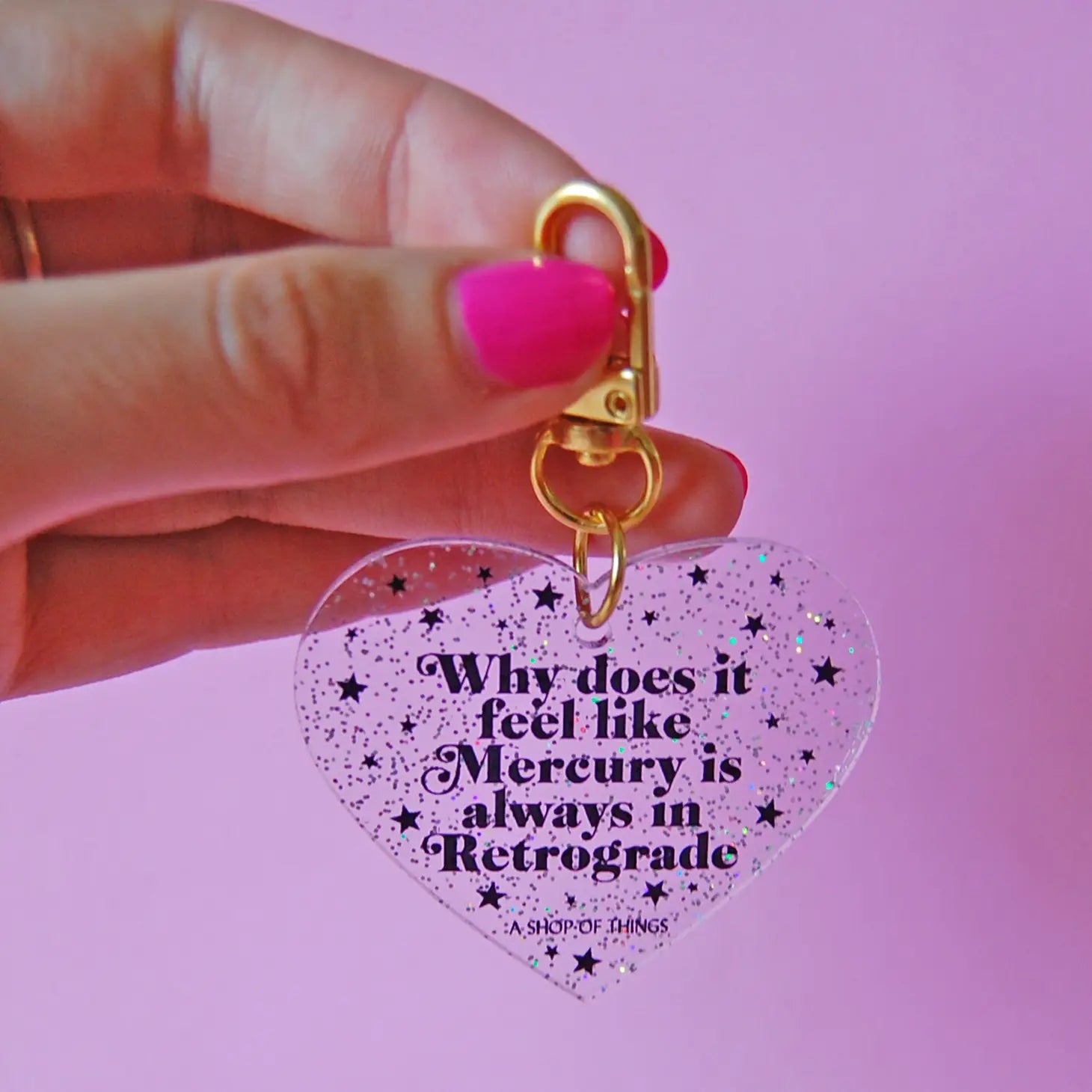 Mercury in Retrograde, Astrology Motel Keychain