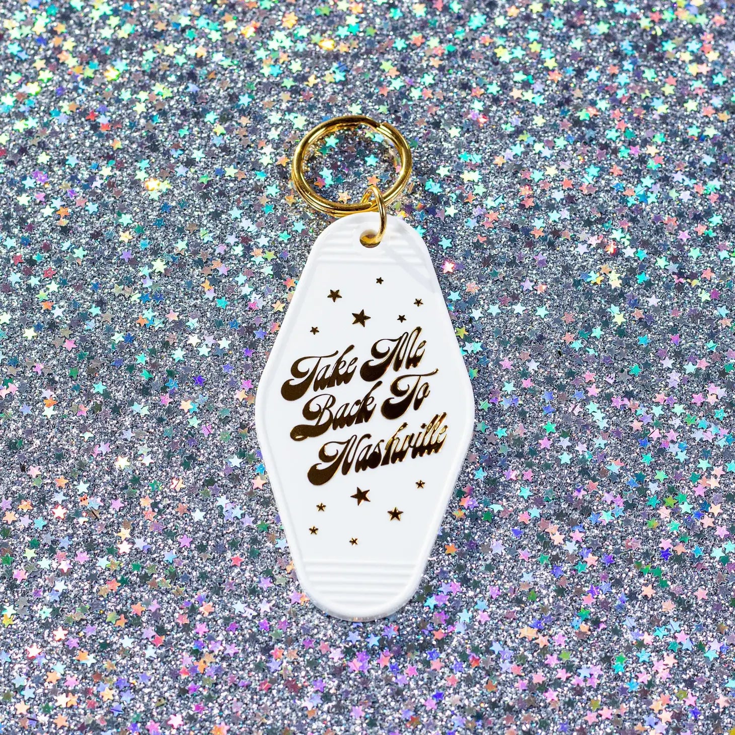 Take Me Back to Nashville, Tennessee Motel Keychain