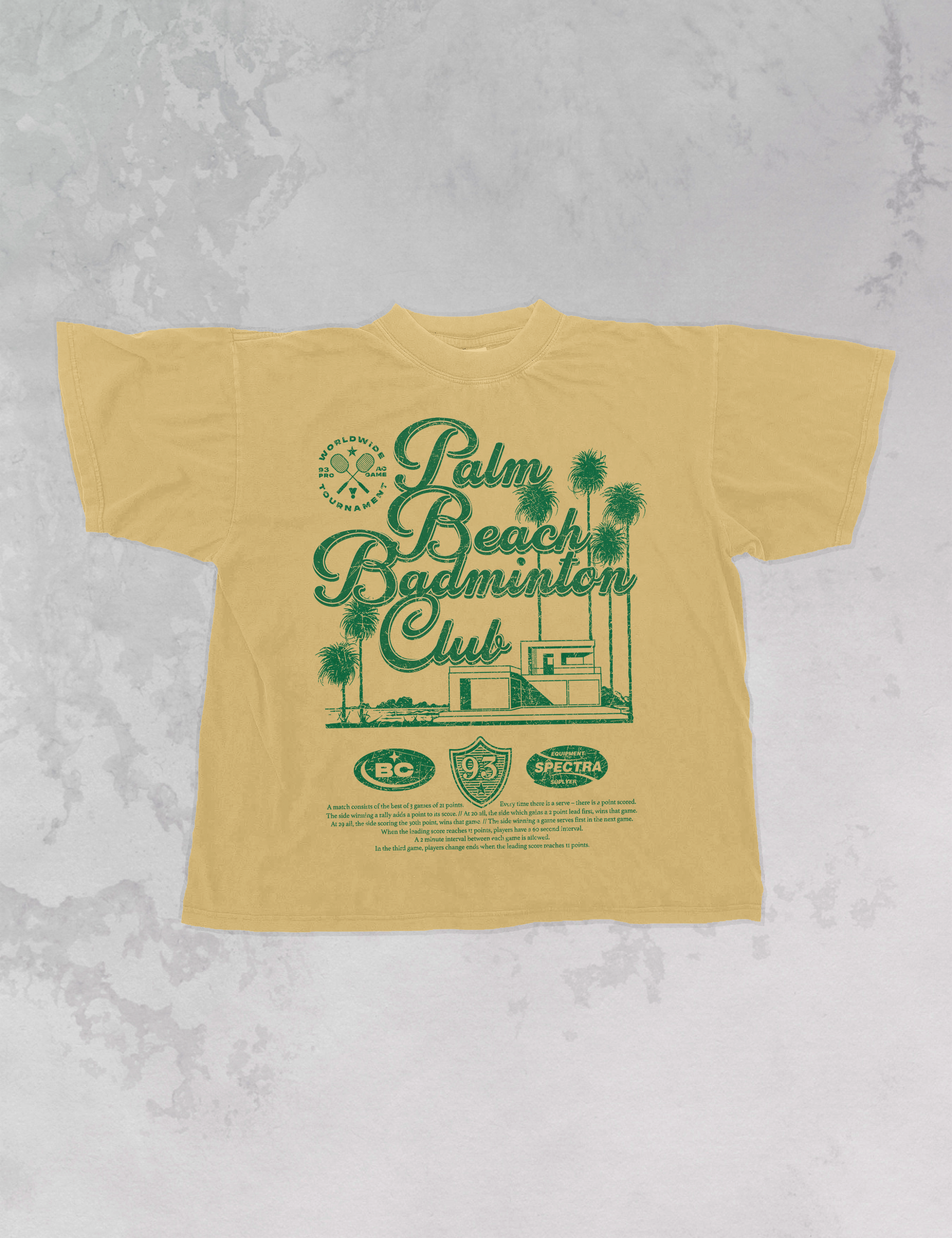 Underground Original Design: Palm Beach Badminton Club Oversized TShirt