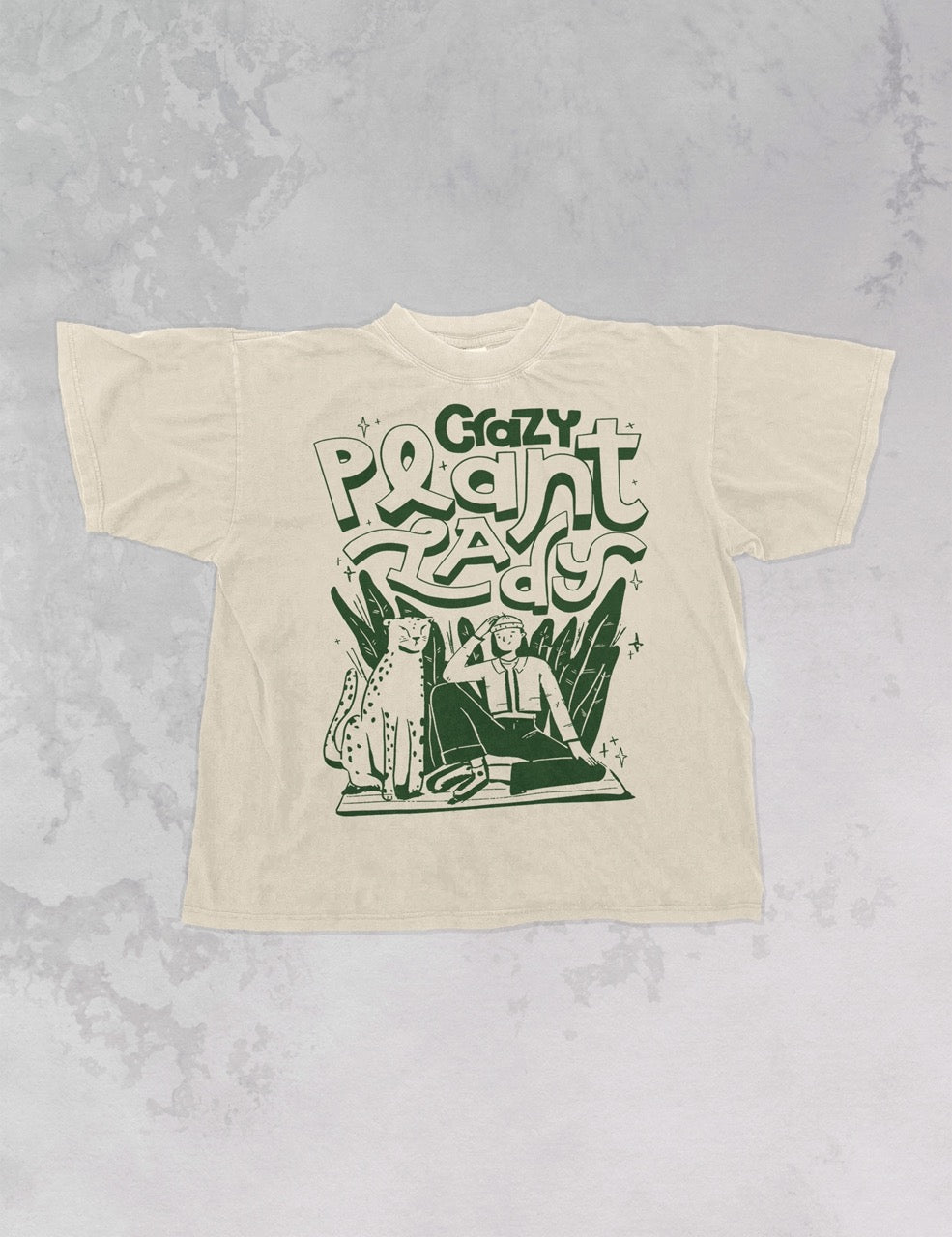 Underground Original Design: Crazy Plant Lady Oversized TShirt