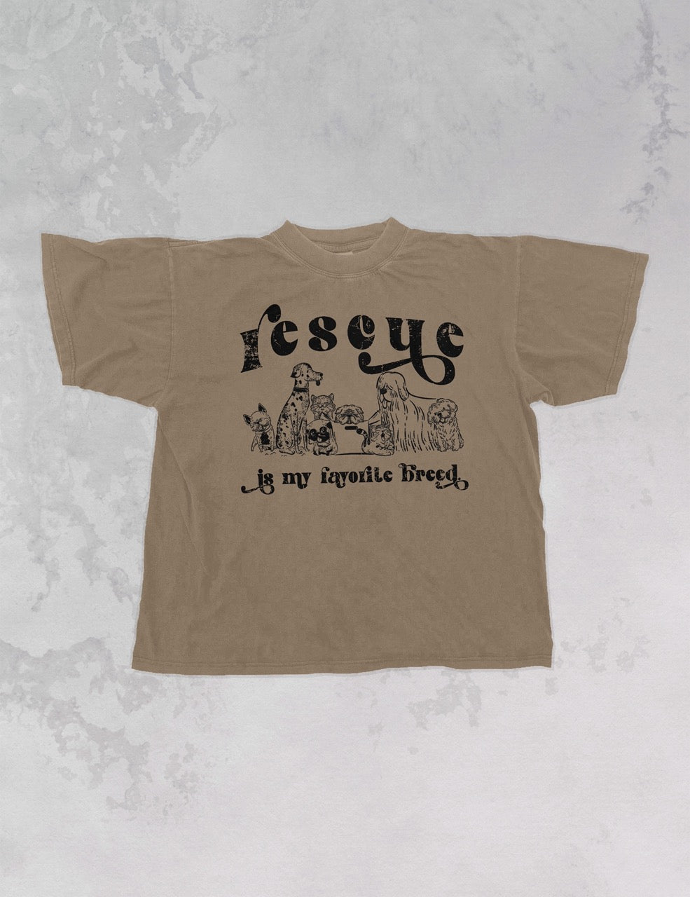 Underground Original Design: Rescue is My Favorite Breed Oversized T-Shirt