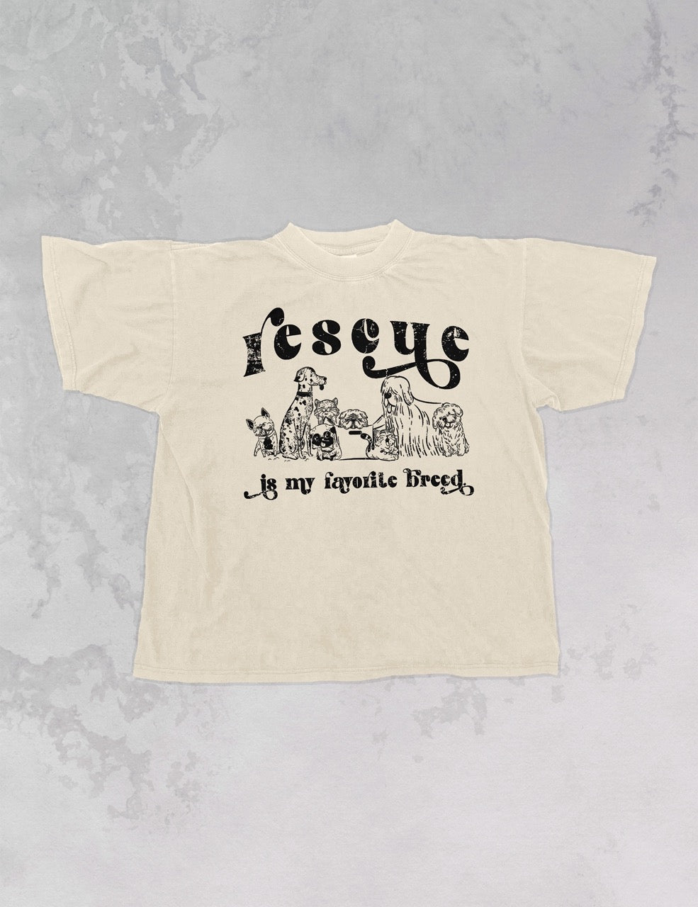 Underground Original Design: Rescue is My Favorite Breed Oversized T-Shirt