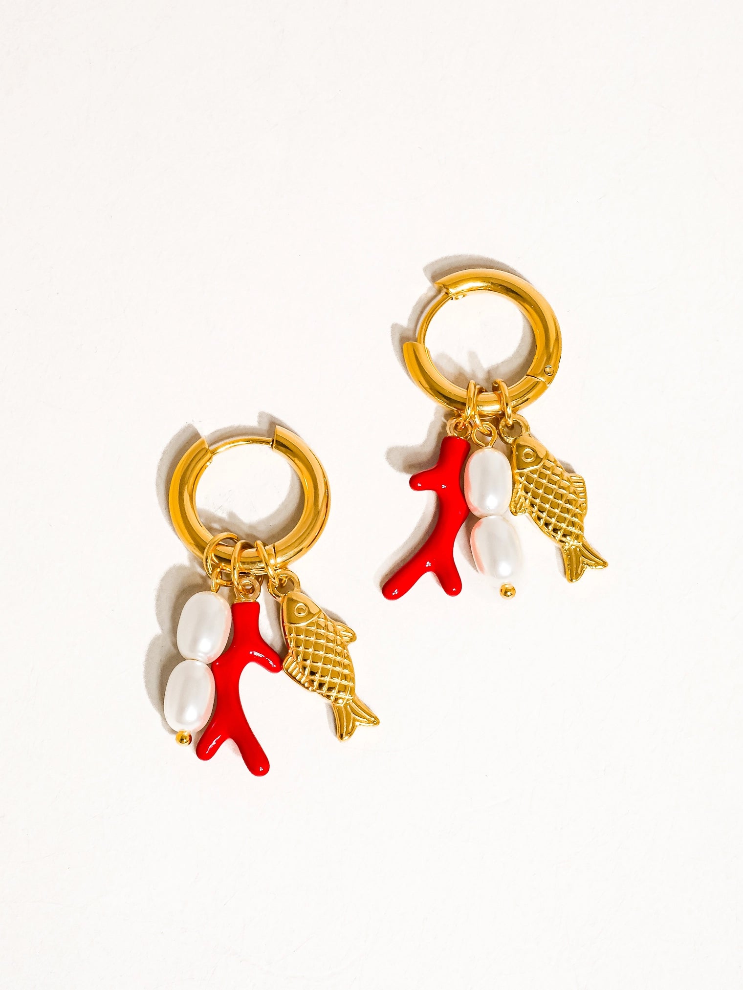 Rocaille Gold Plated Huggie Hoops