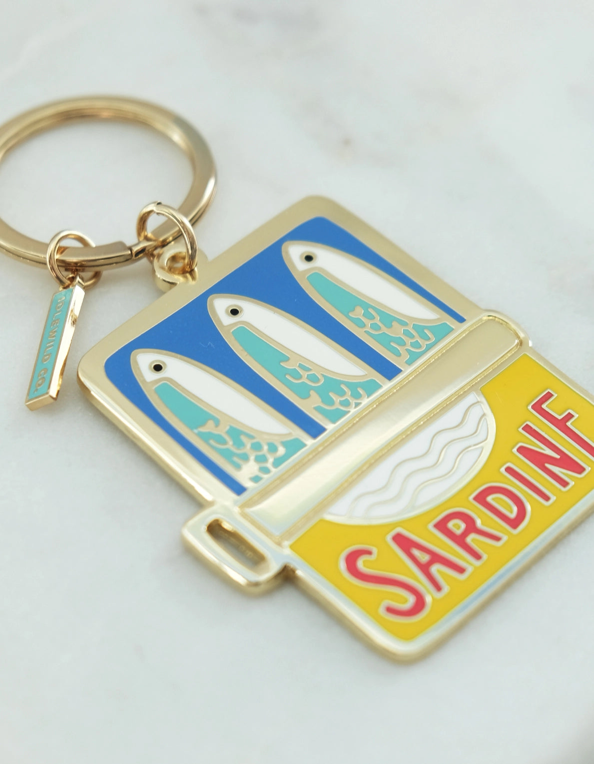 Tinned Fish, Enamel Keychain