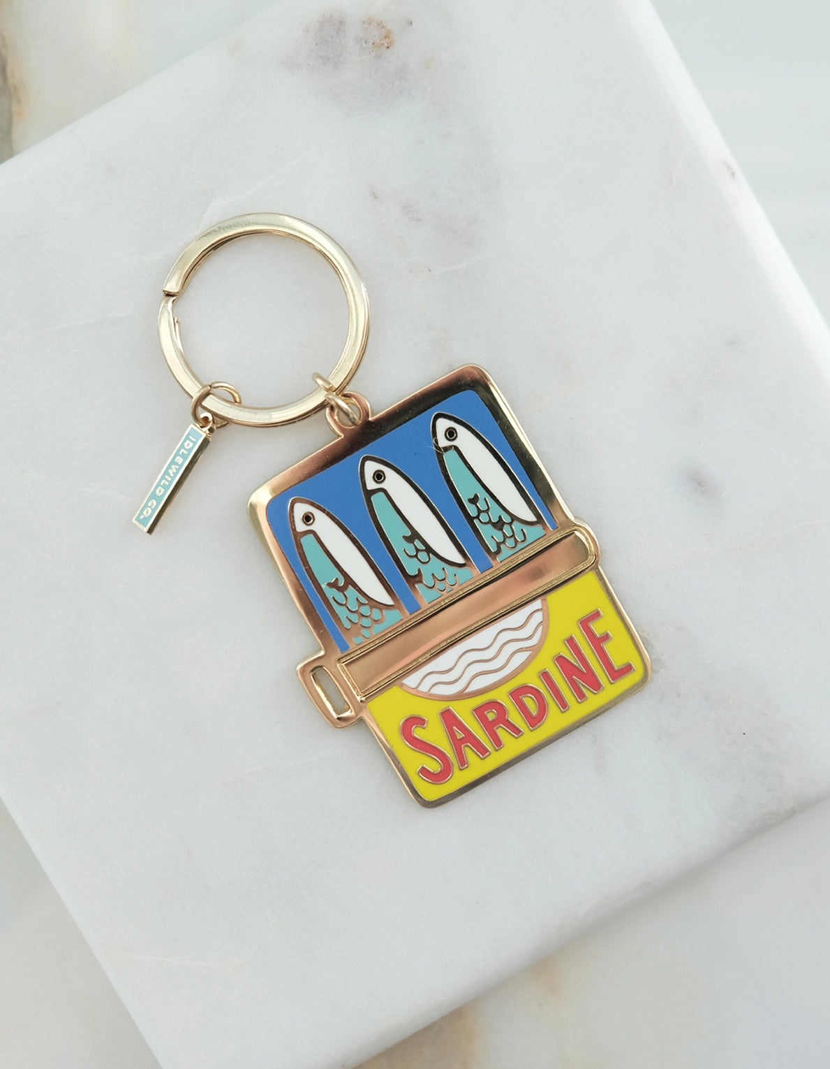 Tinned Fish, Enamel Keychain