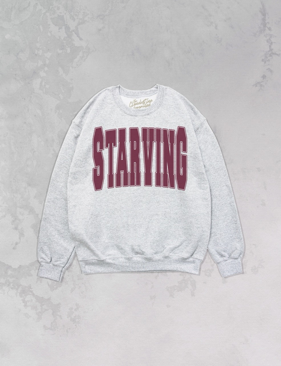 Underground Original Design: Starving Oversized Varsity 90s Sweatshirt