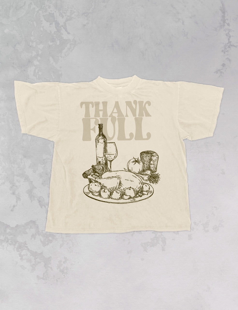 Underground Original Design: ThankFULL, Thanksgiving Oversized T-Shirt