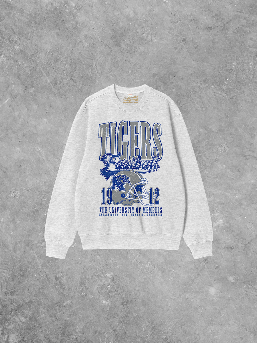 Underground Original Design: Memphis Tigers Football Boxy Cotton 90's Sweatshirt