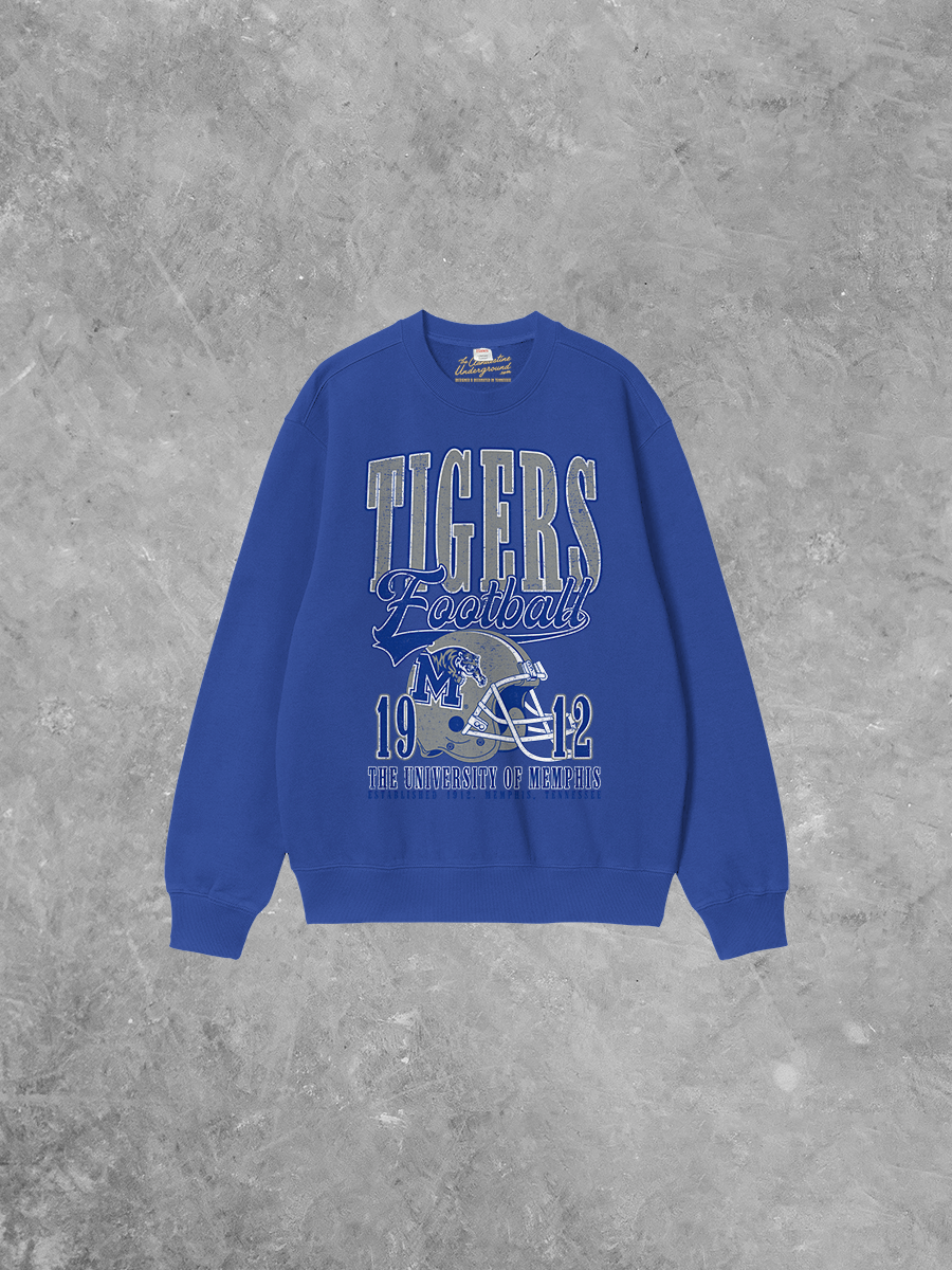 Underground Original Design: Memphis Tigers Football Boxy Cotton 90's Sweatshirt