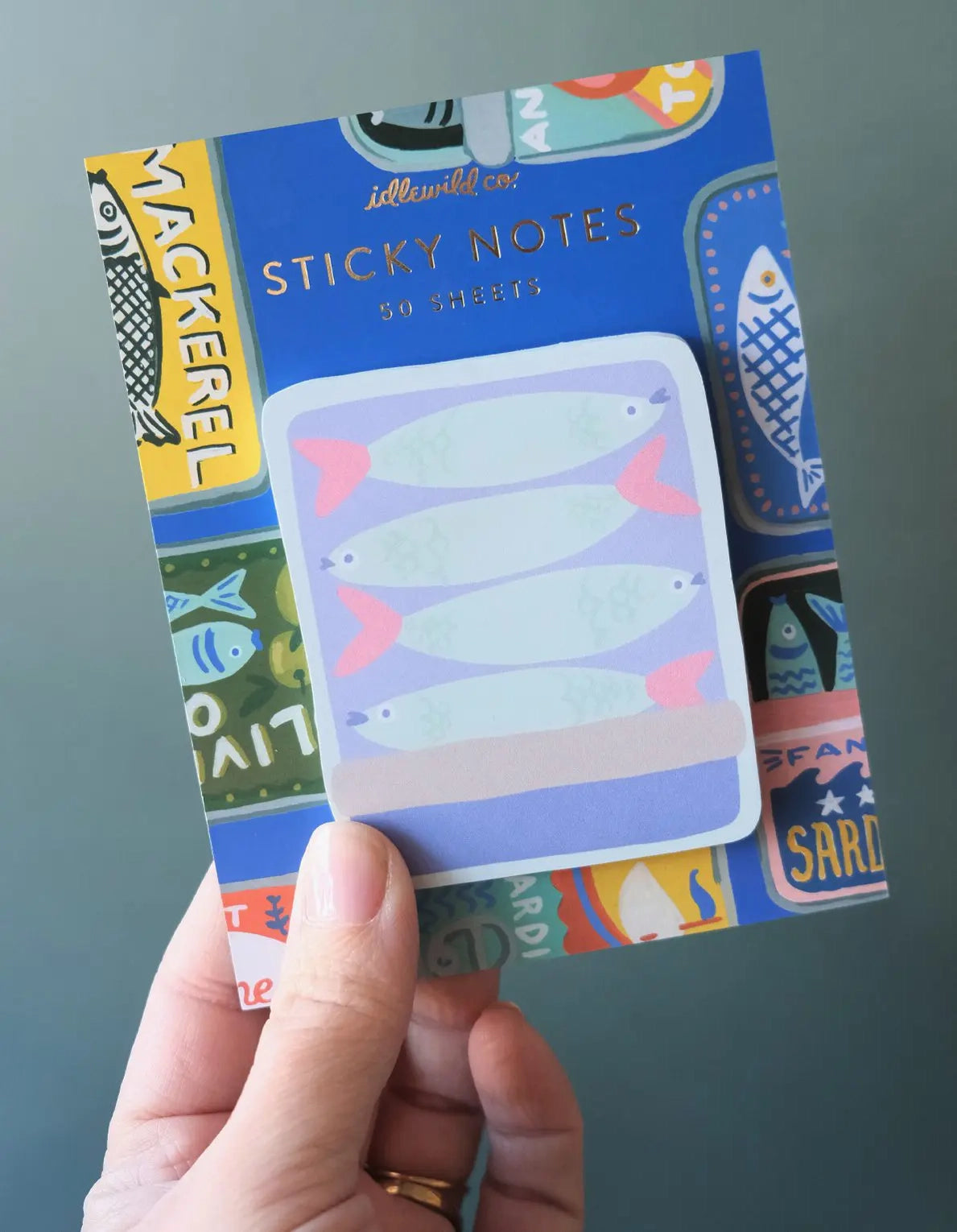 Tinned Fish, Die-Cut Sticky Notepads